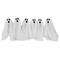30" LED Lighted White Ghost Outdoor Halloween Lawn Stakes Set, 6ct.